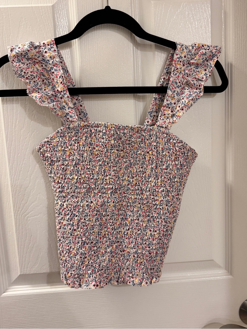 Old Navy Petite Women’s Smocked Floral Ruffle Strap Top - Multicolor NWOT XSP